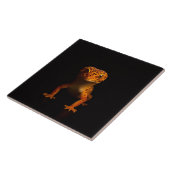 Schwarze Luxusfliese 4 mit Leopard-Gecko-Echse Fliese (Seite)