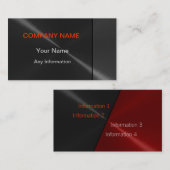 Schwarze LuxusmetallVisitenkarten Visitenkarte (Vorne/Hinten)
