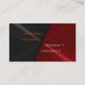 Schwarze LuxusmetallVisitenkarten Visitenkarte (Rückseite)