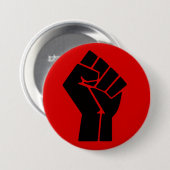 Schwarze Macht Faust Button (Vorne & Hinten)