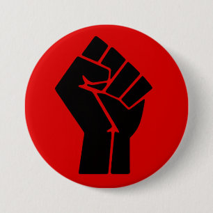 Schwarze Macht Faust Button