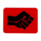 Schwarze-Macht-Faust Magnet (Horizontal)