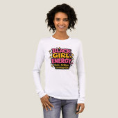 Schwarze Mädchen Energie Tri-Blend Shirt (Vorderseite voll)