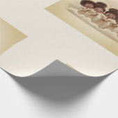 Schwarze Mädchen-Engel-Weihnachtschor-Geschenkpapi Geschenkpapier (Ecke)