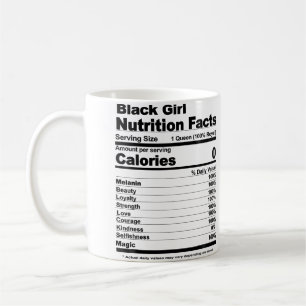 Schwarze Mädchen Ernährungsfakten Schwarze Mädchen Kaffeetasse