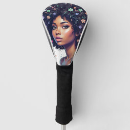 Schwarze Mädchen Golf Headcover