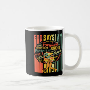 Schwarze Mädchen Gott sagt ich bin Schwarz Monat d Kaffeetasse