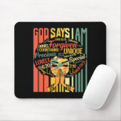 Schwarze Mädchen Gott sagt ich bin Schwarze Geschi Mousepad (Mit Mouse)