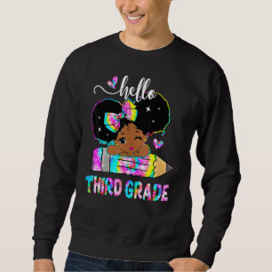 Schwarze Mädchen Hallo Gefärbte Krawatte Stift der Sweatshirt