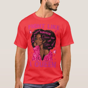 Schwarze Mädchen kämpfen wie eine Königin für Brus T-Shirt