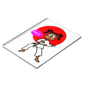 Schwarze Mädchen-Karate-Hauptzeitschrift Notizblock (Linke Seite)