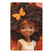 Schwarze Mädchen Magie melanin Prinzessin braune H Mini Klemmbrett (Rückseite)