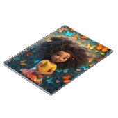 Schwarze Mädchen Magie melanin Prinzessin braune H Notizblock (Linke Seite)