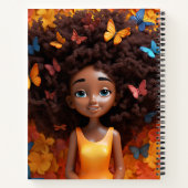 Schwarze Mädchen Magie melanin Prinzessin braune H Notizblock (Rückseite)