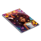 Schwarze Mädchen Magie melanin Prinzessin braune H Notizblock (Rechte Seite)