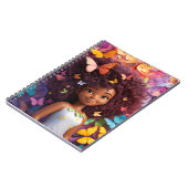 Schwarze Mädchen Magie melanin Prinzessin braune H Notizblock (Linke Seite)