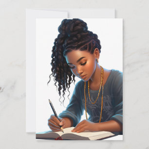 Schwarze Mädchen Magie Melanin Schriftstellerin br Einladung