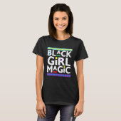 Schwarze Mädchen-Magie T-Shirt (Vorne ganz)