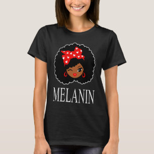 Schwarze Mädchen Magie Zwinkerndes Auge Afro Lippe T-Shirt