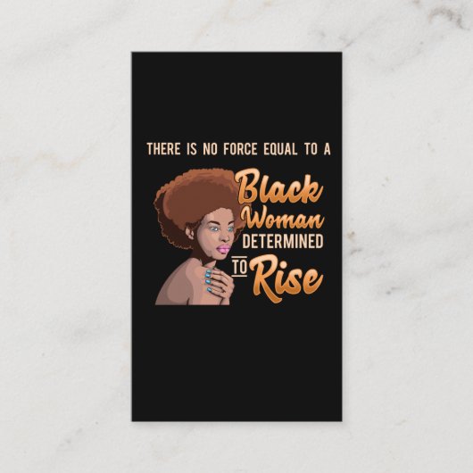 Schwarze Mädchen Magische afrikanische Königin ent Visitenkarte (Vorderseite)