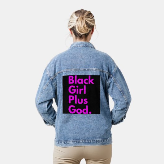 SCHWARZE MÄDCHEN PLUS GOTT JEANSJACKE (Modell)