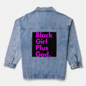 SCHWARZE MÄDCHEN PLUS GOTT JEANSJACKE (Rückseite)