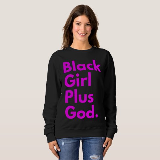 SCHWARZE MÄDCHEN PLUS GOTT SWEATSHIRT (Vorne ganz)
