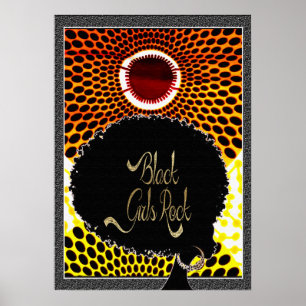 Schwarze Mädchen rocken Poster