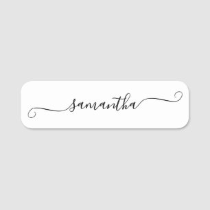 Schwarze Mädchen-Schwung-Signatur-Name Namensschild