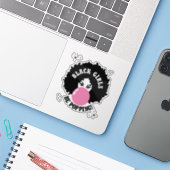 Schwarze Mädchen werden Niedlich Aufkleber (Laptop mit iPhone)