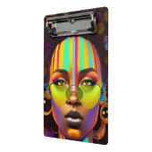 Schwarze Mädchenmagie, Melanin-Frau, pastellfarben Mini Klemmbrett (Gewinkelt2)