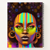 Schwarze Mädchenmagie, Melanin-Frau, pastellfarben Notizblock (Rückseite)