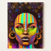 Schwarze Mädchenmagie, Melanin-Frau, pastellfarben Planer (Rückseite)