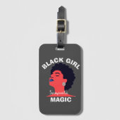 Schwarze Mädchenmagie nach schwarzer Geschichte Mo Gepäckanhänger (Vorderseite Vertikal)