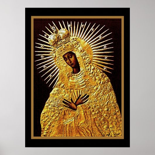 Schwarze Madonna im Gebet ... Poster (Vorne)
