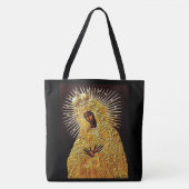 Schwarze Madonna im Gebet ... Poster Tasche (Vorderseite)