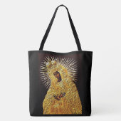 Schwarze Madonna im Gebet ... Poster Tasche (Rückseite)