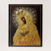 Schwarze Madonna im Gebet ... schöne Kunst Puzzle (Vertikal)