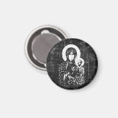 Schwarze Madonna mit Czestochowa Magnet (Vorderseite/Rückseite)