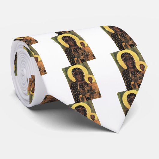 Schwarze Madonna Polen Die Frau von Czestochowa dr Krawatte (Gerollt)