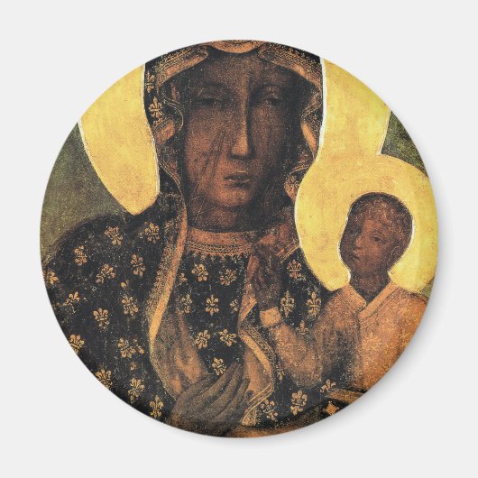 Schwarze Madonna Polen Die Frau von Czestochowa dr Magnet (Vorne)