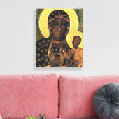 Schwarze Madonna Polen Ikonenmalerei Leinwanddruck (Insitu (Wohnzimmer))