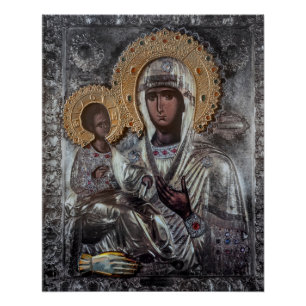 Schwarze Madonna Religiöse Katholische Kunst Poster