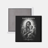 Schwarze Madonna Schwarze Mutter Und Kind Christli Magnet (Vorderseite/Rückseite)