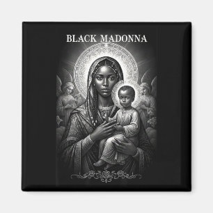 Schwarze Madonna Schwarze Mutter Und Kind Christli Magnet