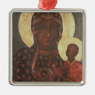 Schwarze Madonna von Jasna Gora Ornament Aus Metall
