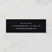 Schwarze, magere Visitenkarten Mini Visitenkarte (Rückseite)
