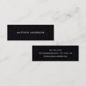 Schwarze, magere Visitenkarten Mini Visitenkarte (Vorne/Hinten)