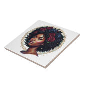 Schwarze Magie-Afro-Diva-Partyartikel Fliese (Seite)