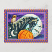 SCHWARZE MAGISCHE URSPRUNG, EIGENSCHAFT, KÜRBISLAT FEIERTAGSPOSTKARTE (Vorderseite)